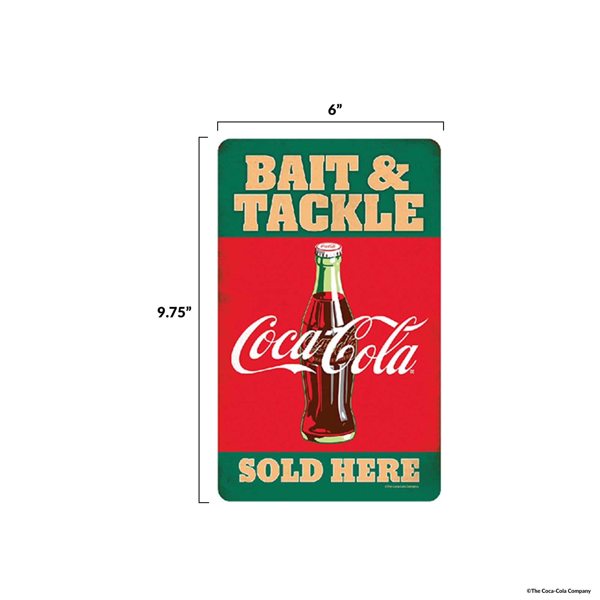 Amazon.com: Coca-Cola Bait and Tackle Embossed Metal Sign